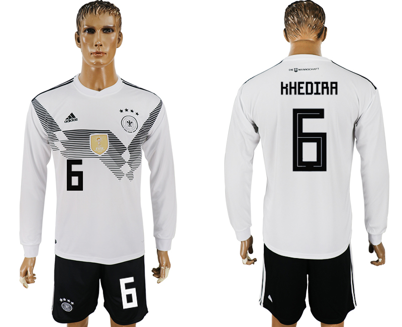 Maillot de foot GERMANY LONG SLEEVE SUIT #6 KHEDIRA  2018 FIFA W